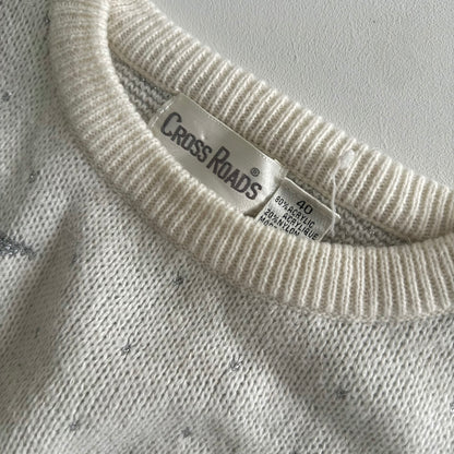 Vintage Cross Roads White Knitwear Sweater