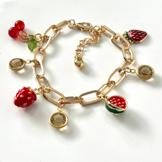 Handmade Fruit Y2K Style Charm Bracelet