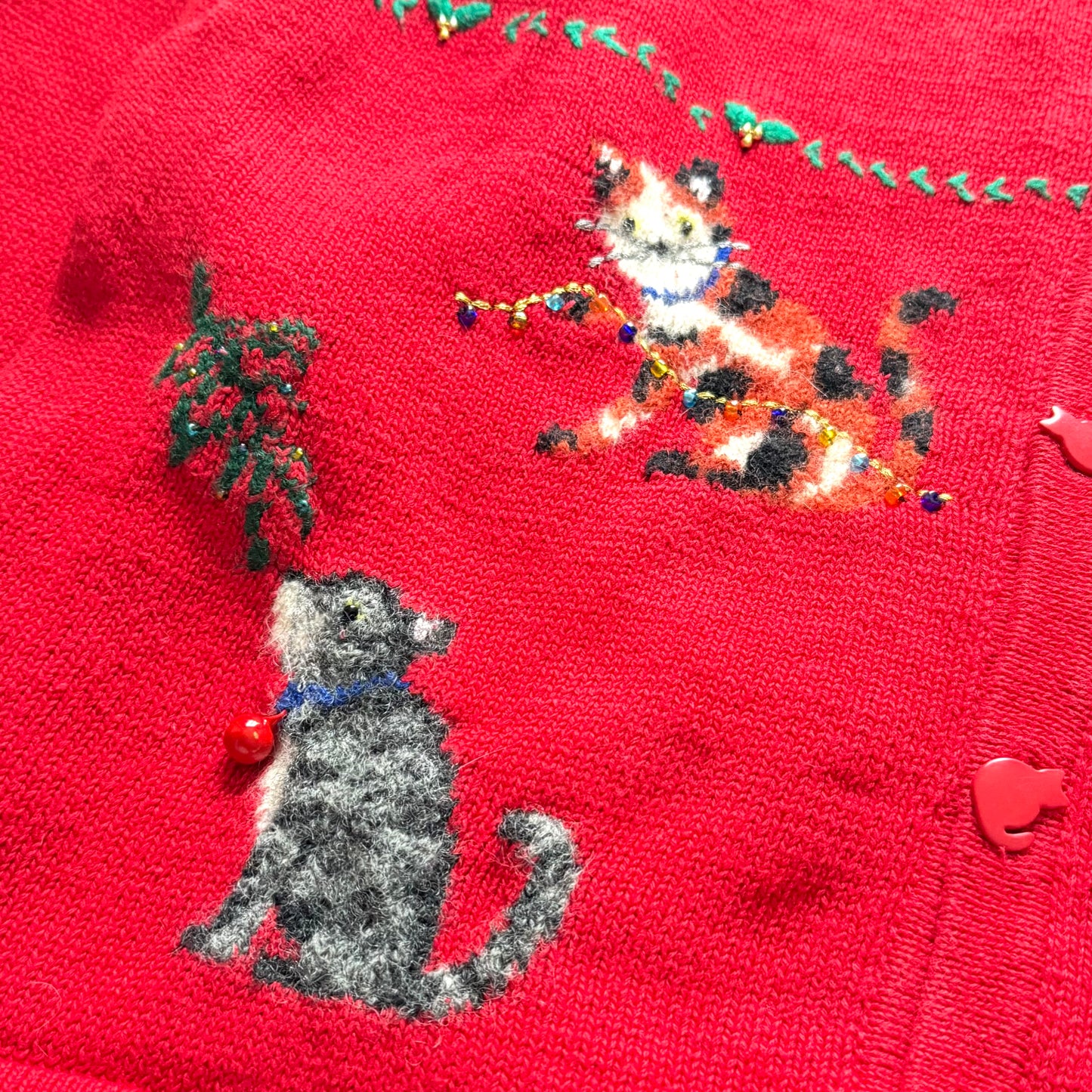Vintage Rainbow Bridge, Christmas Cat Sweater