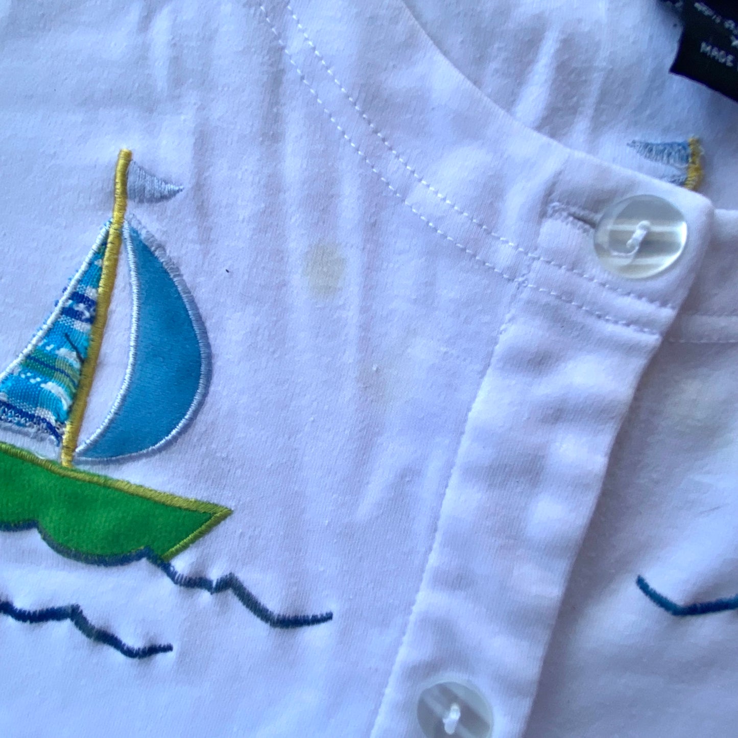 Vintage Sailboat Short Sleeve Button Down Shirt