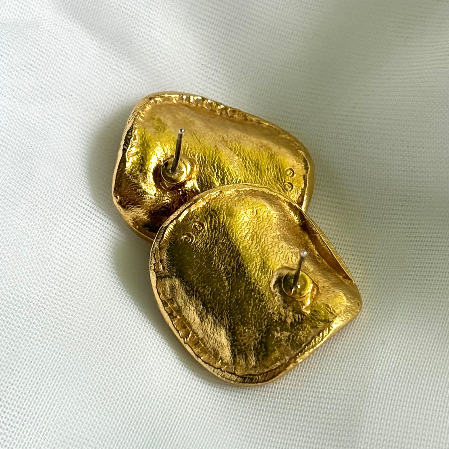 Secondhand Gold Toned Swirl Earrings
