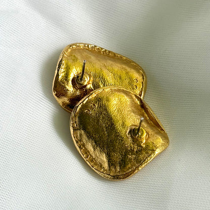 Secondhand Gold Toned Swirl Earrings