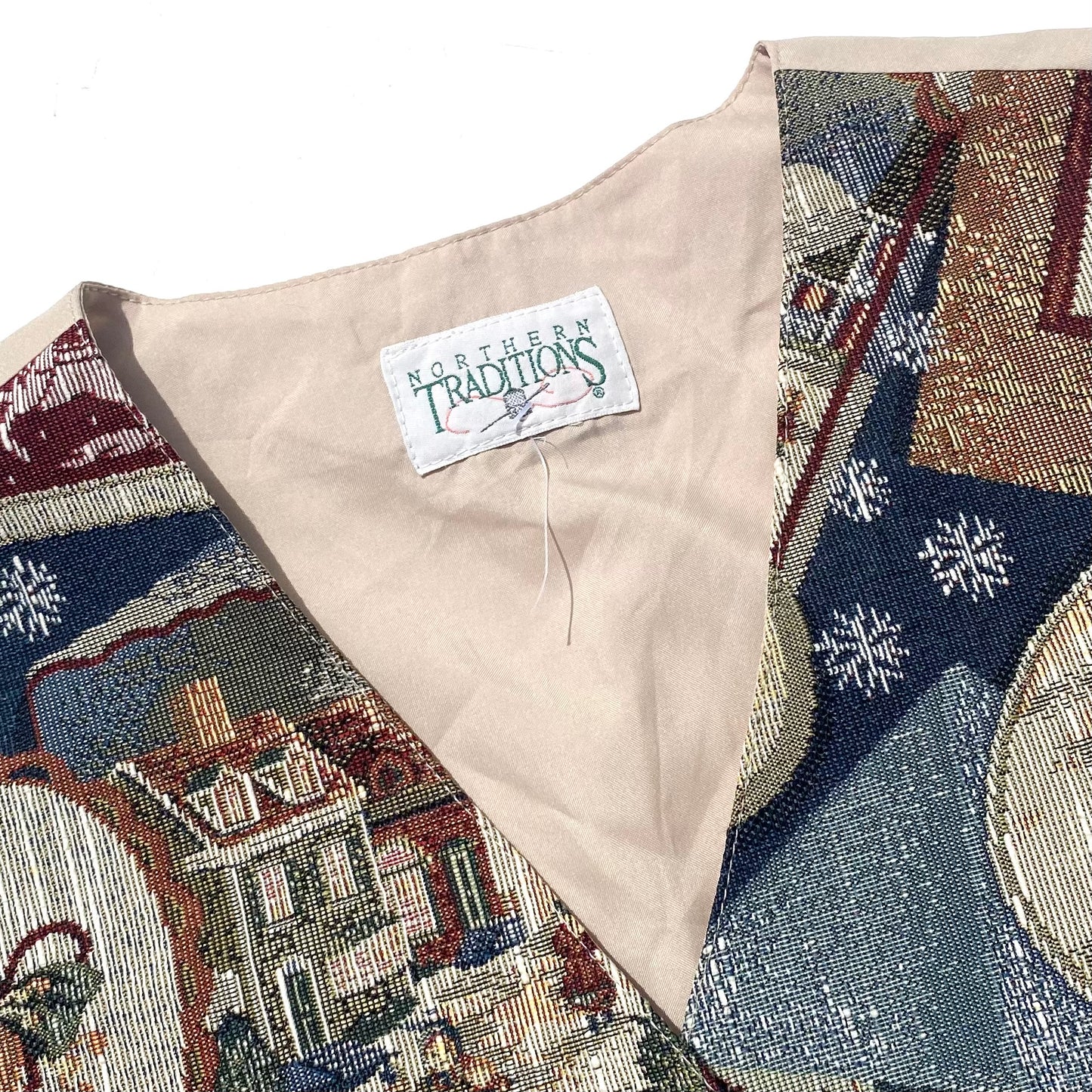 Vintage Northern Traditions Christmas Tapestry Vest