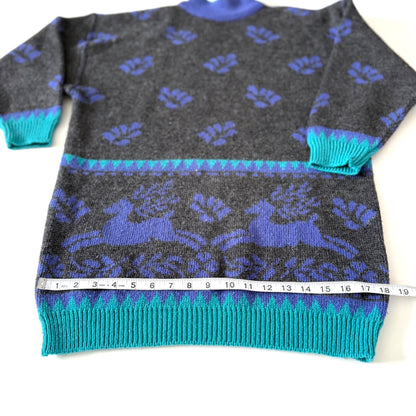 Vintage Whimsical Deer Sweater
