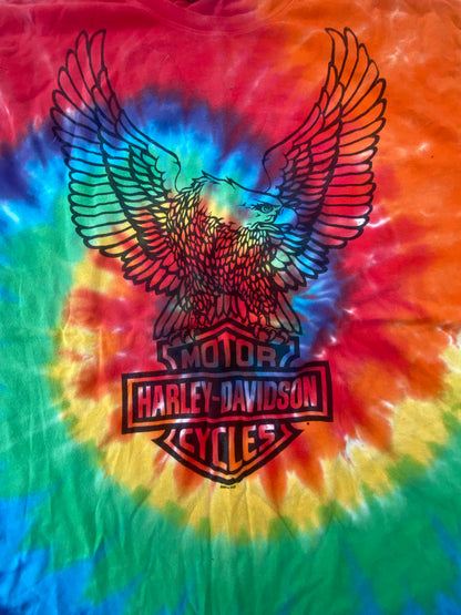 Secondhand Harley-Davidson Tie Dye Rainbow T-Shirt