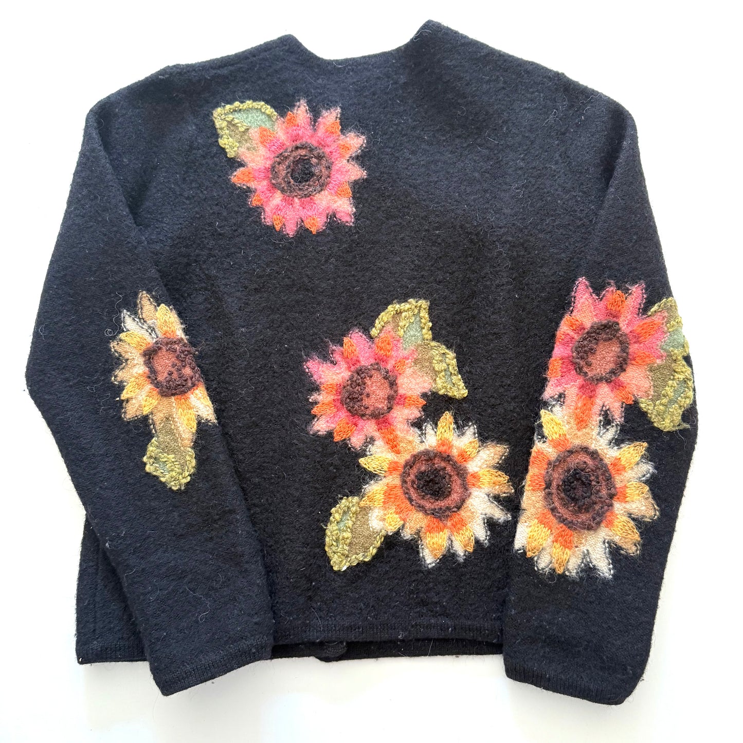 Vintage Susan Bristol, Wool Flower Cardigan