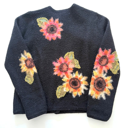Vintage Susan Bristol, Wool Flower Cardigan