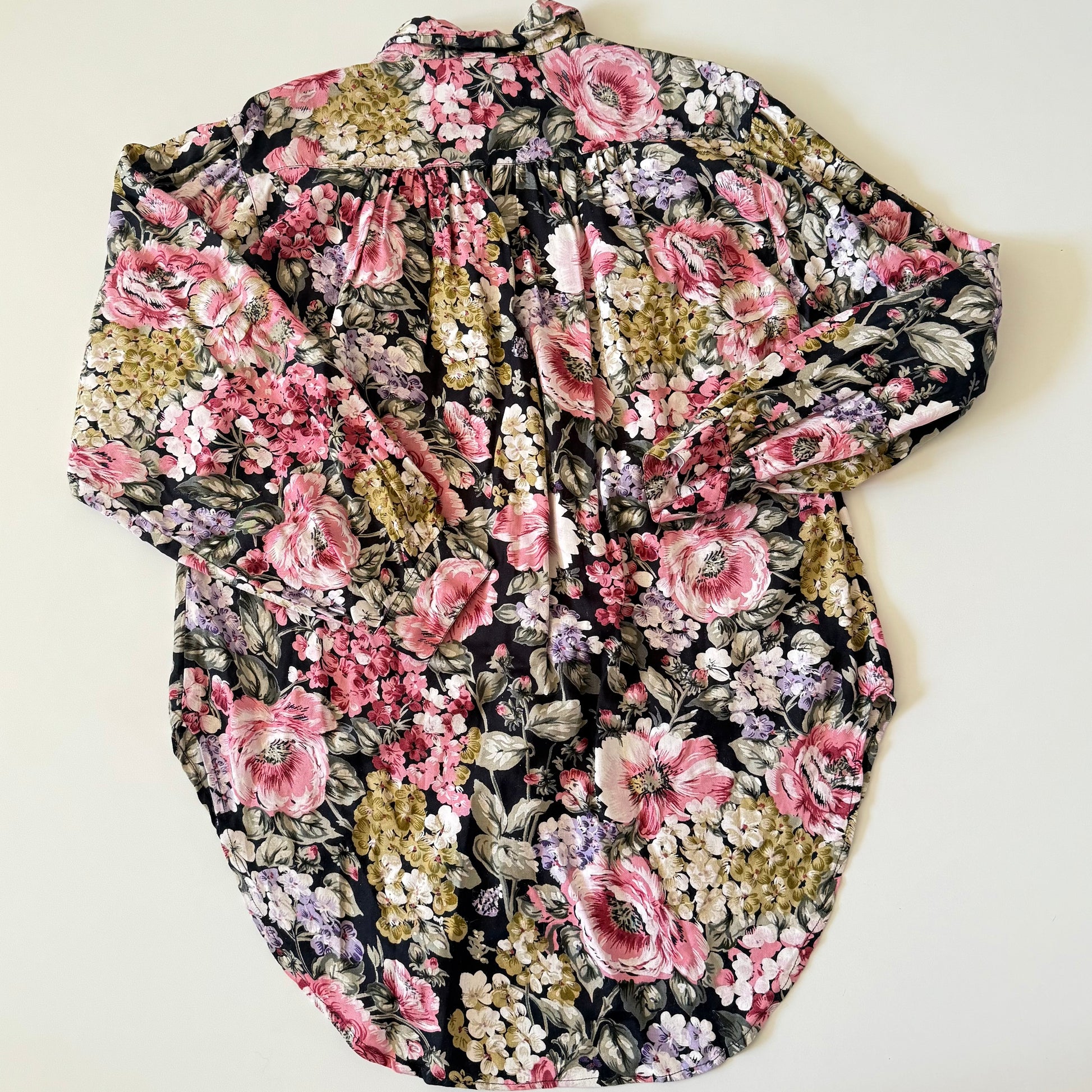 Floral patterned garment on a white background