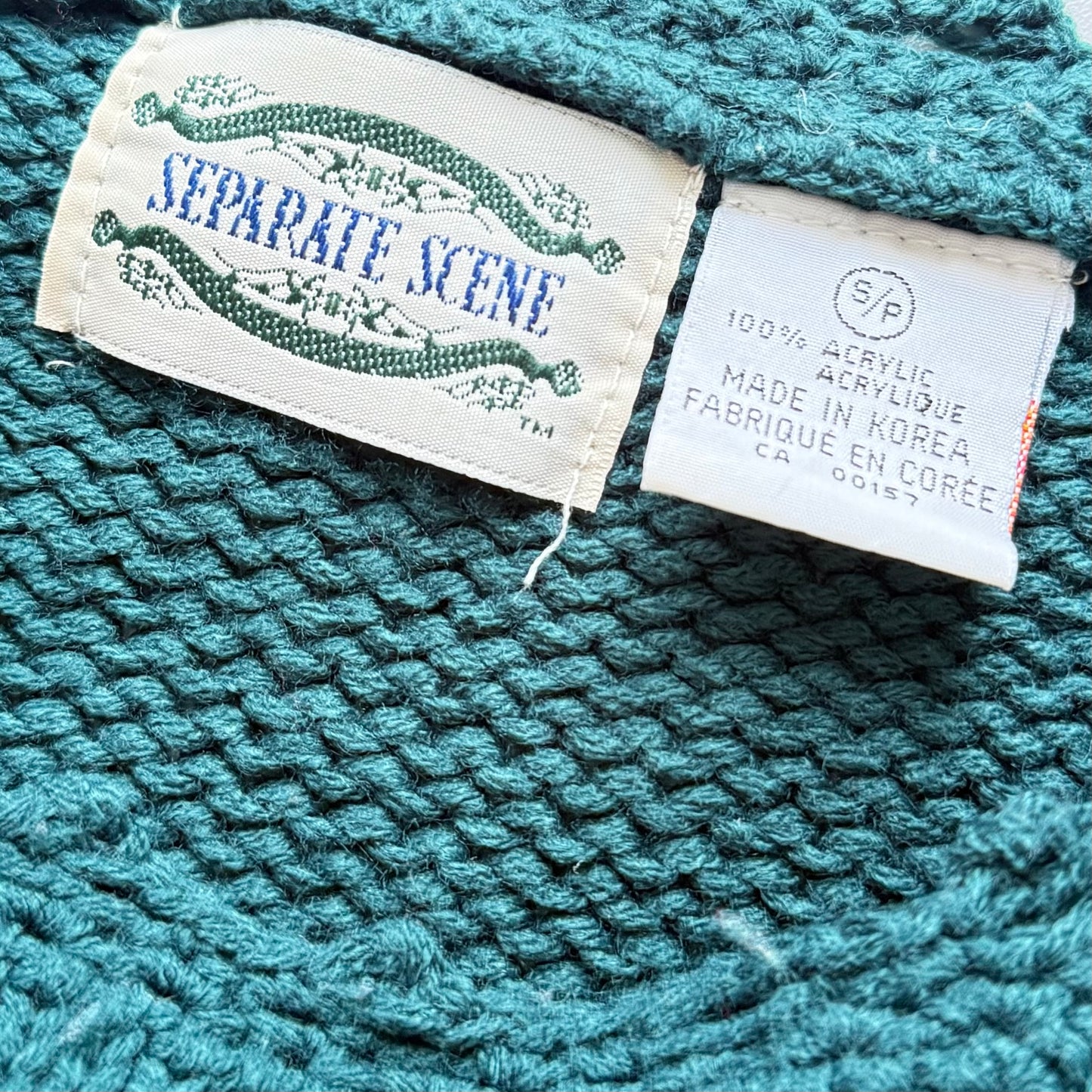 Vintage Separate Scene, Christmas Teddy Bear Sweater