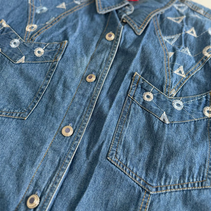 Secondhand Monique Fashions, Western Denim Button Up Shirt