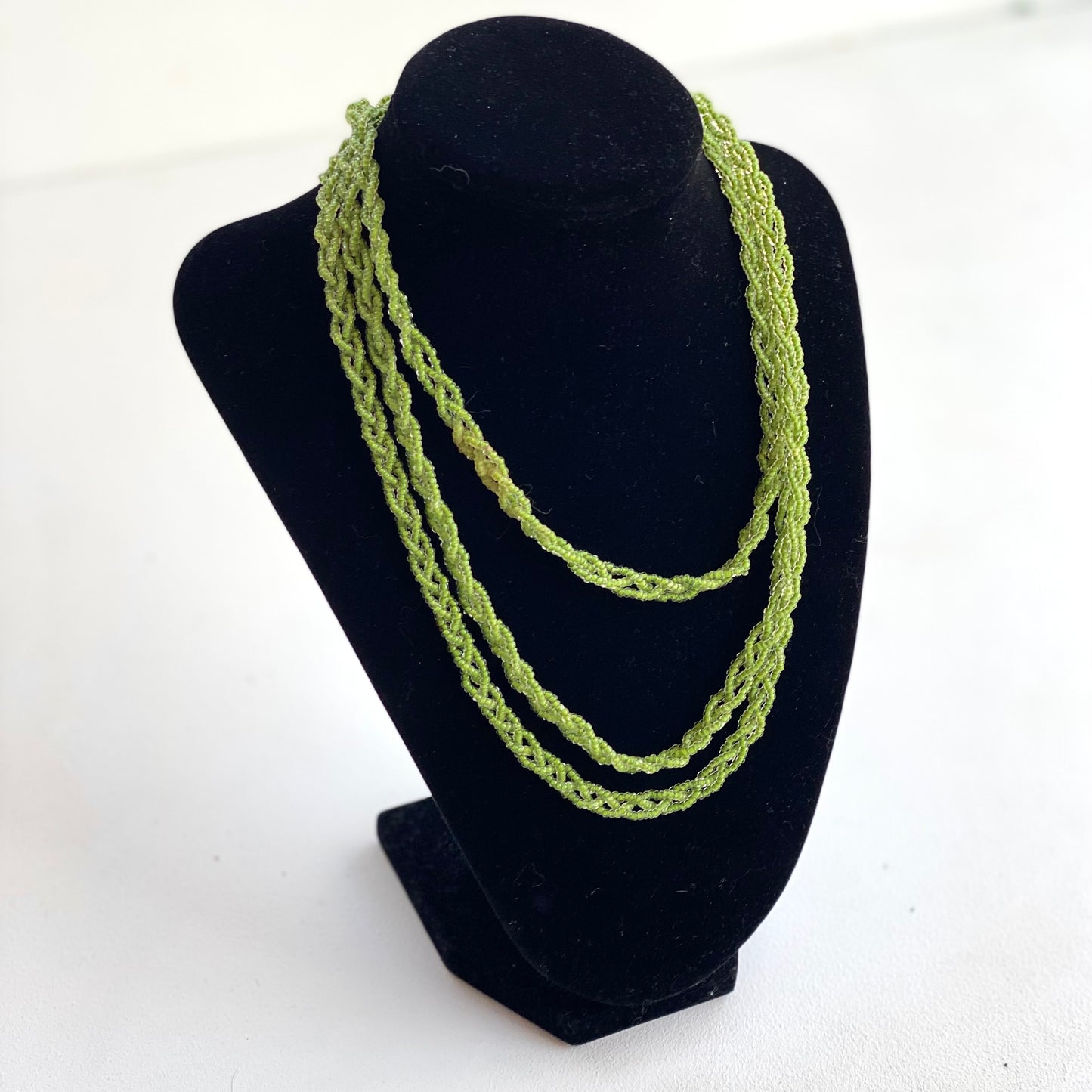 Green Beaded Vintage Necklace