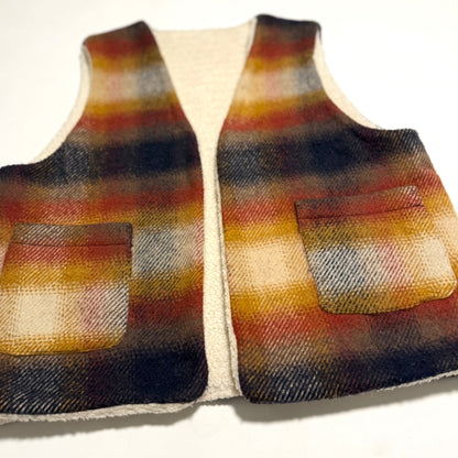 Vintage Le Chateau, Wool Blend Plaid Vest