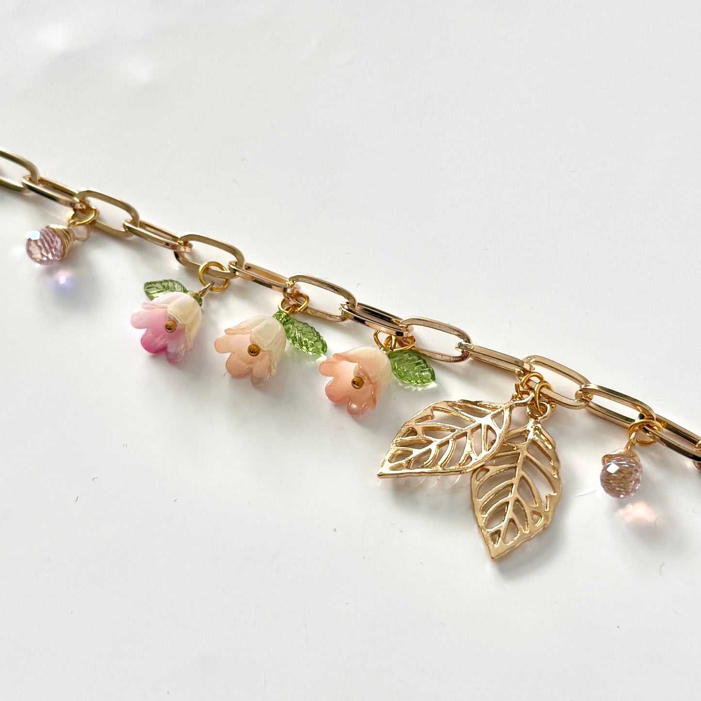 Handmade Floral Y2K Style Charm Bracelet