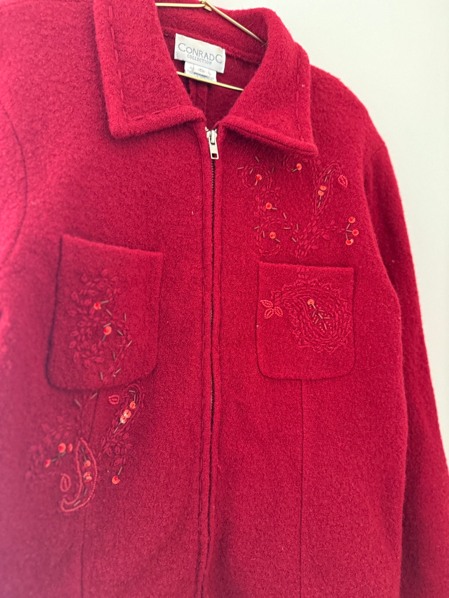 Vintage Conrad C, Red Collared Sweater