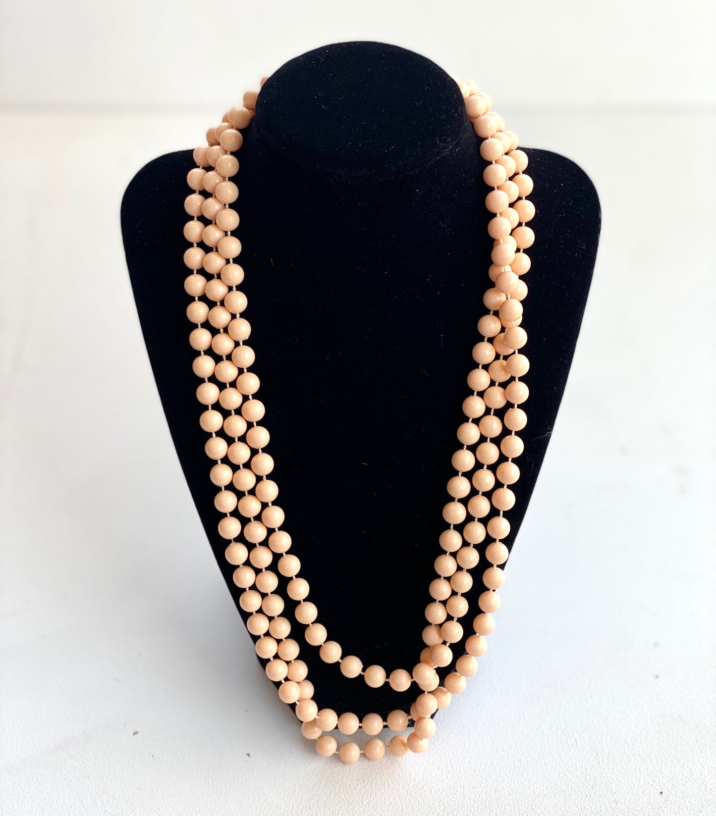 Peach Beaded Vintage Necklace