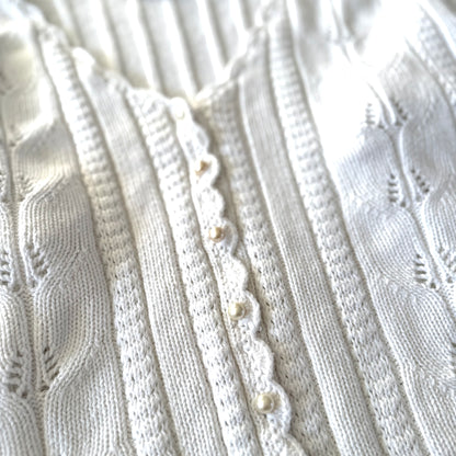 Vintage En Chante, White Cardigan