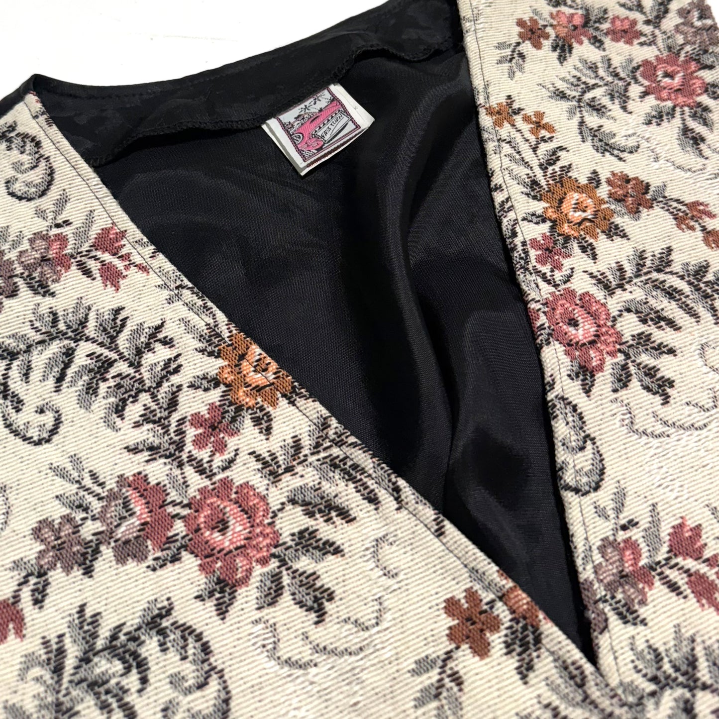 Vintage Fast Turn, Floral Tapestry Vest