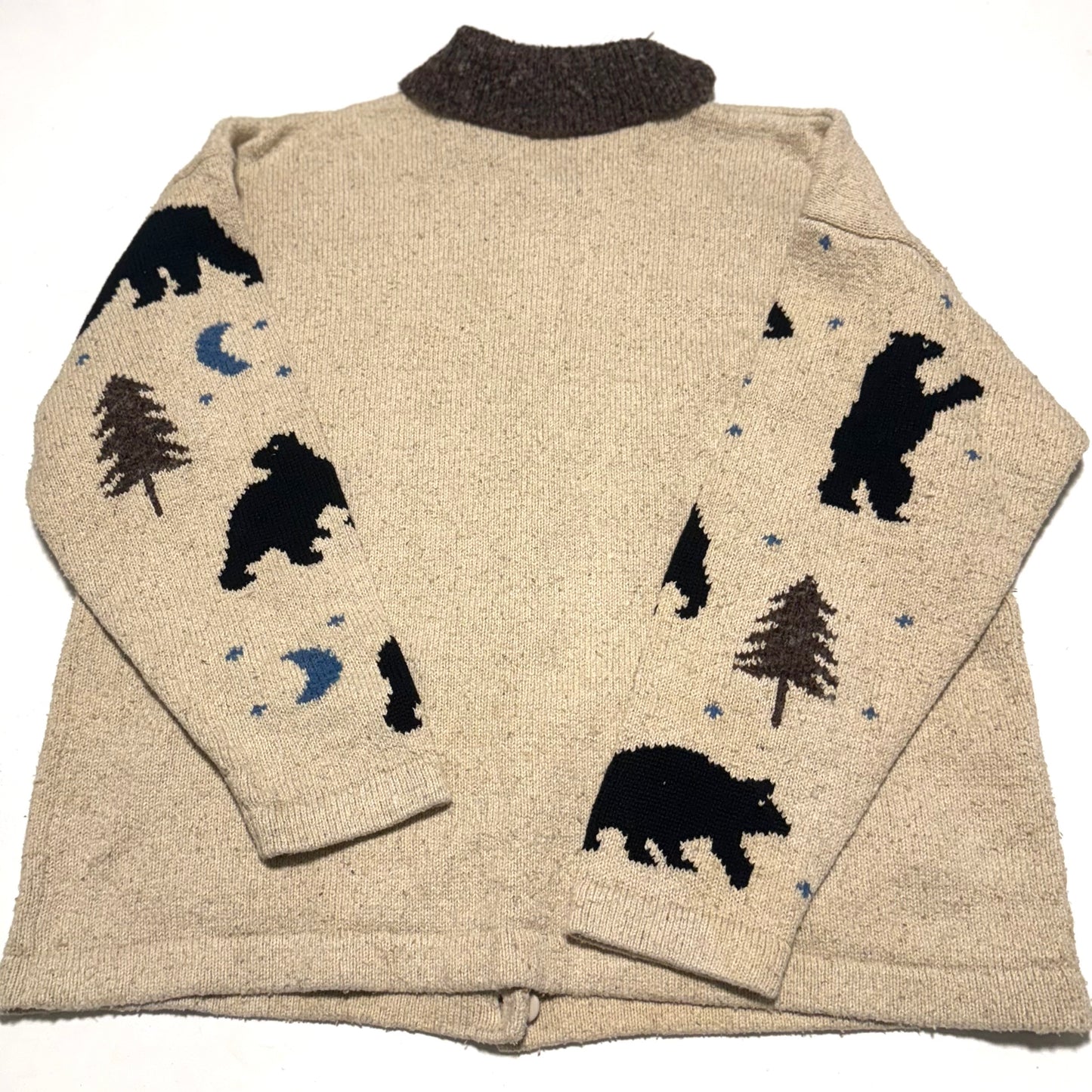 Vintage Antarctica, Silk Blend Bear & Moon Cardigan.