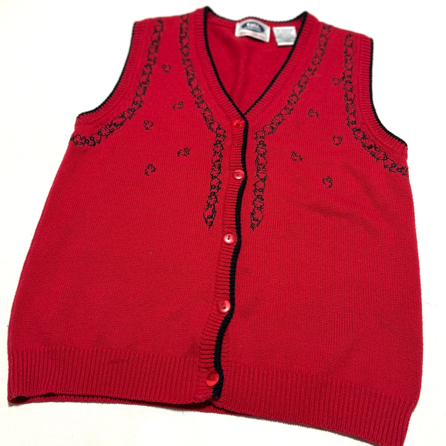Vintage Tabi, Red Holiday Vest