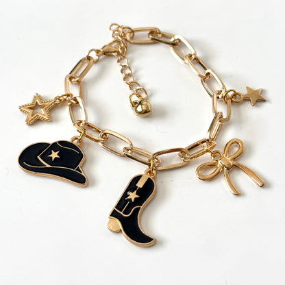 Handmade Cowgirl Y2K Style Charm Bracelet