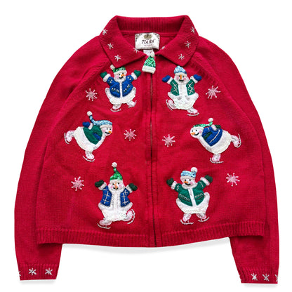 Vintage Tiara, Snowman Cardigan