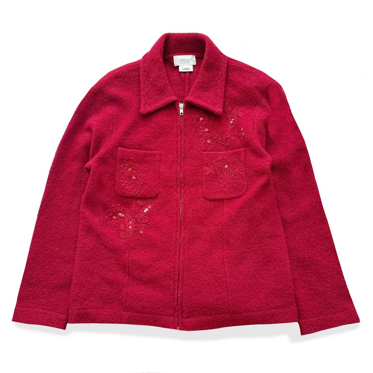 Vintage Conrad C, Red Collared Sweater