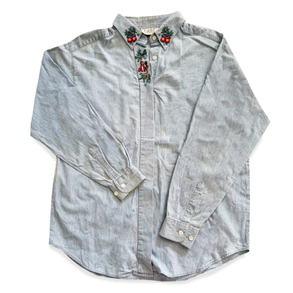 Vintage Tabi, Holiday Button Up Shirt