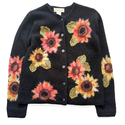 Vintage Susan Bristol, Wool Flower Cardigan