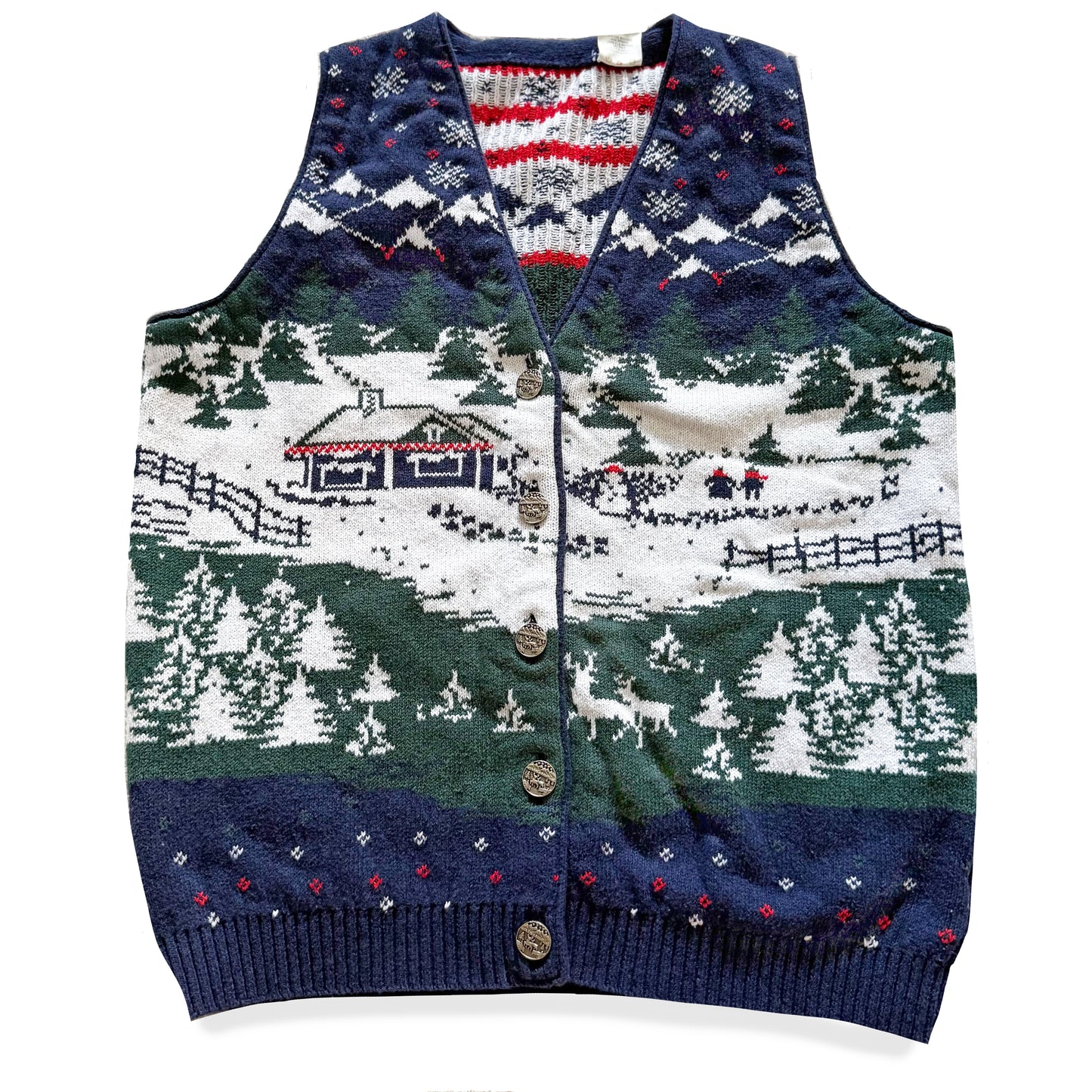 Vintage Northern Reflections, Winter Scene Vest