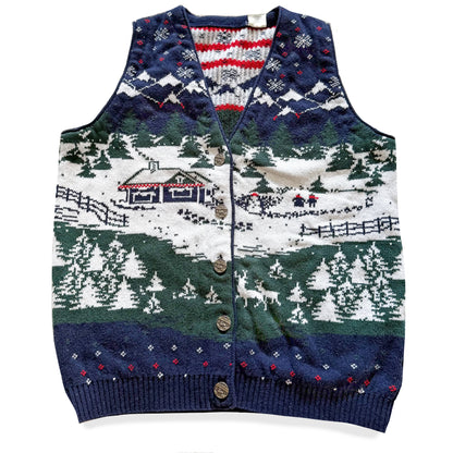 Vintage Northern Reflections, Winter Scene Vest