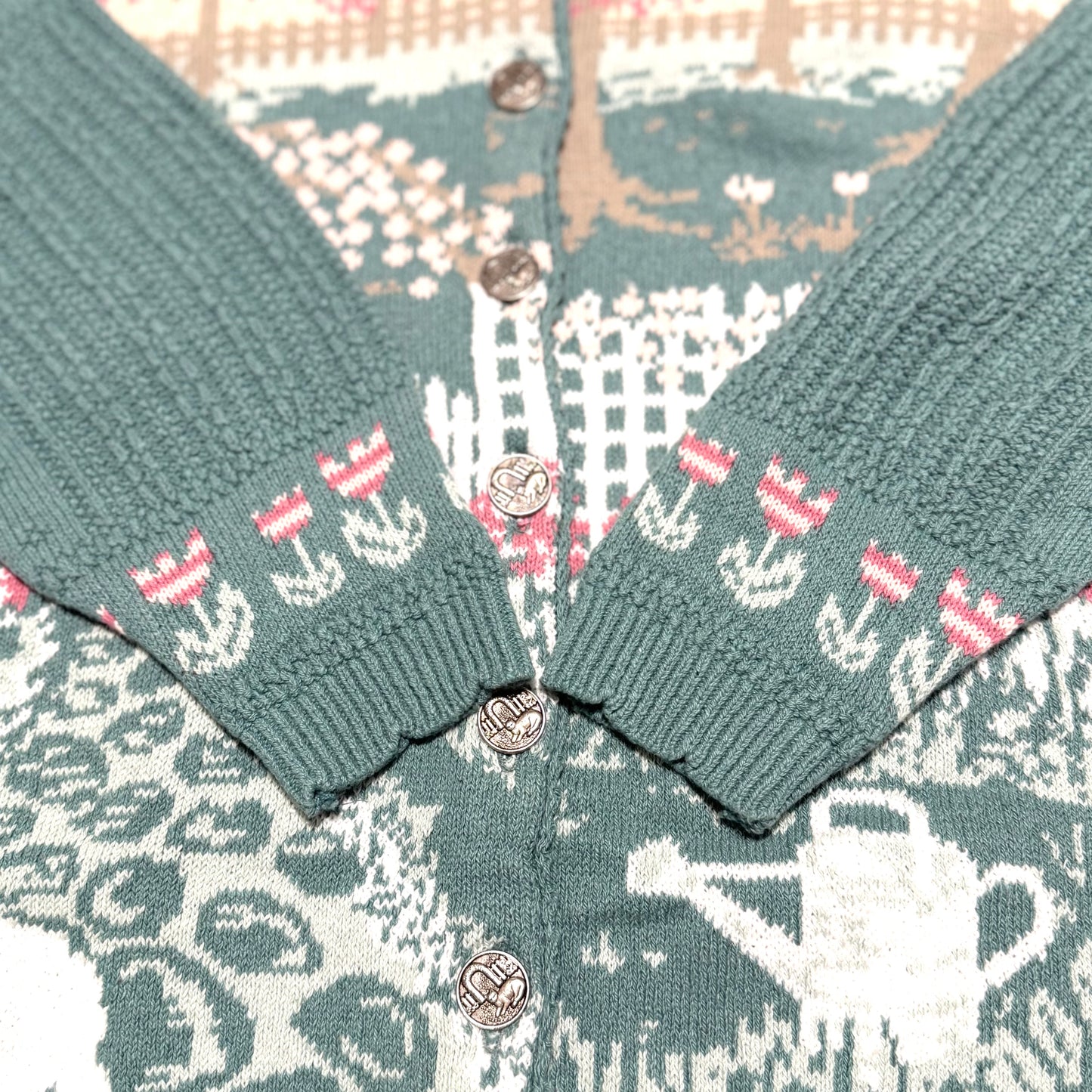 Vintage Northern Reflections, Cat in Garden Cardigan