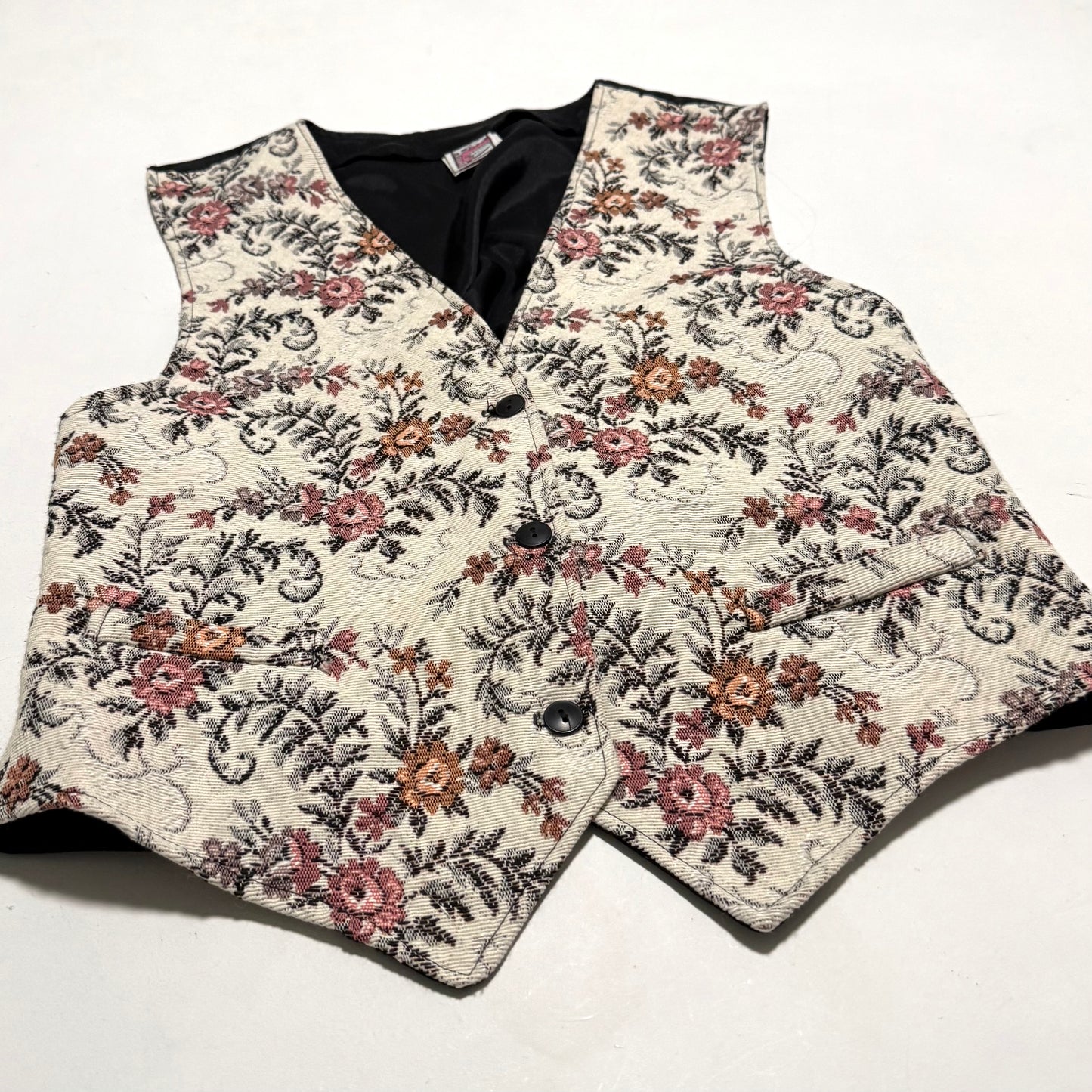 Vintage Fast Turn, Floral Tapestry Vest