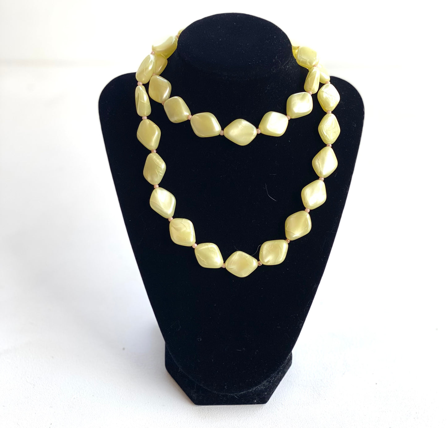 Yellow Beaded Vintage Necklace