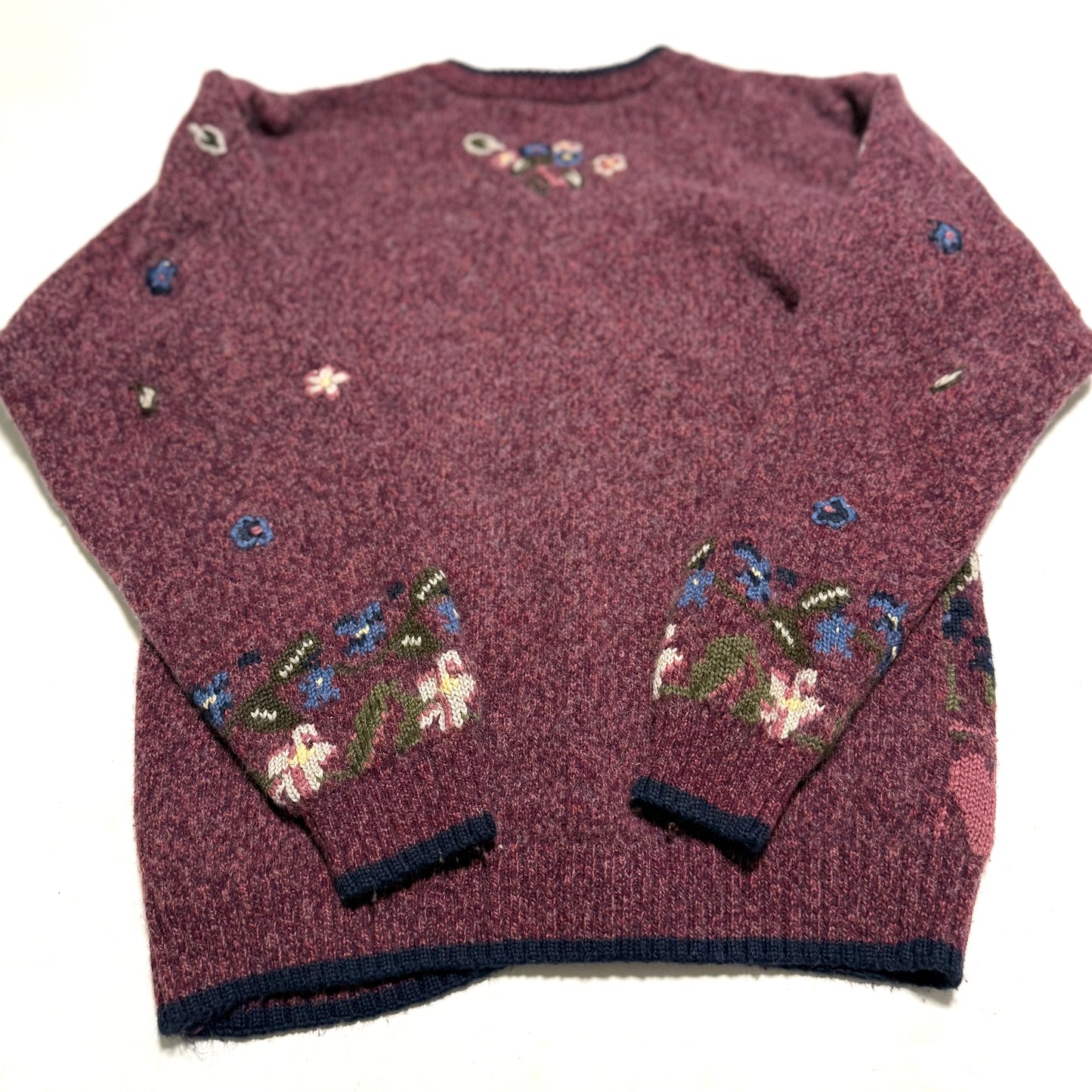 Vintage Northern Reflections, Wool Blend Floral Cardigan