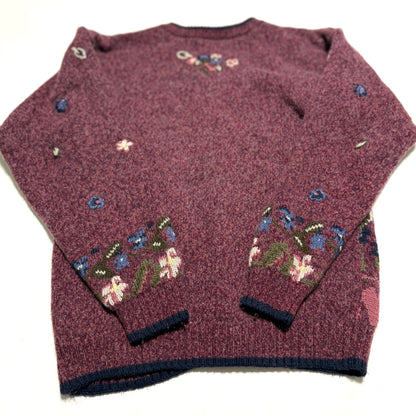 Vintage Northern Reflections, Wool Blend Floral Cardigan