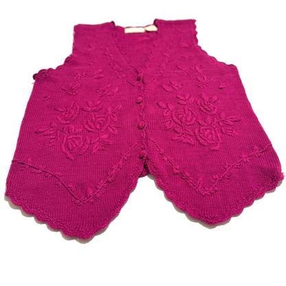 Vintage Country Romance, Floral Embroidered Vest