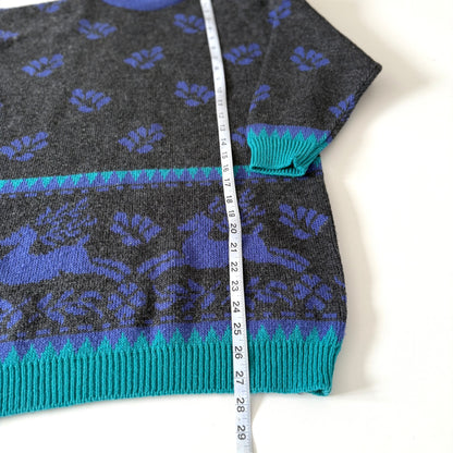 Vintage Whimsical Deer Sweater