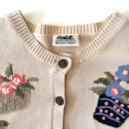 Vintage Northern Reflections, Potted Flowers Cardigan