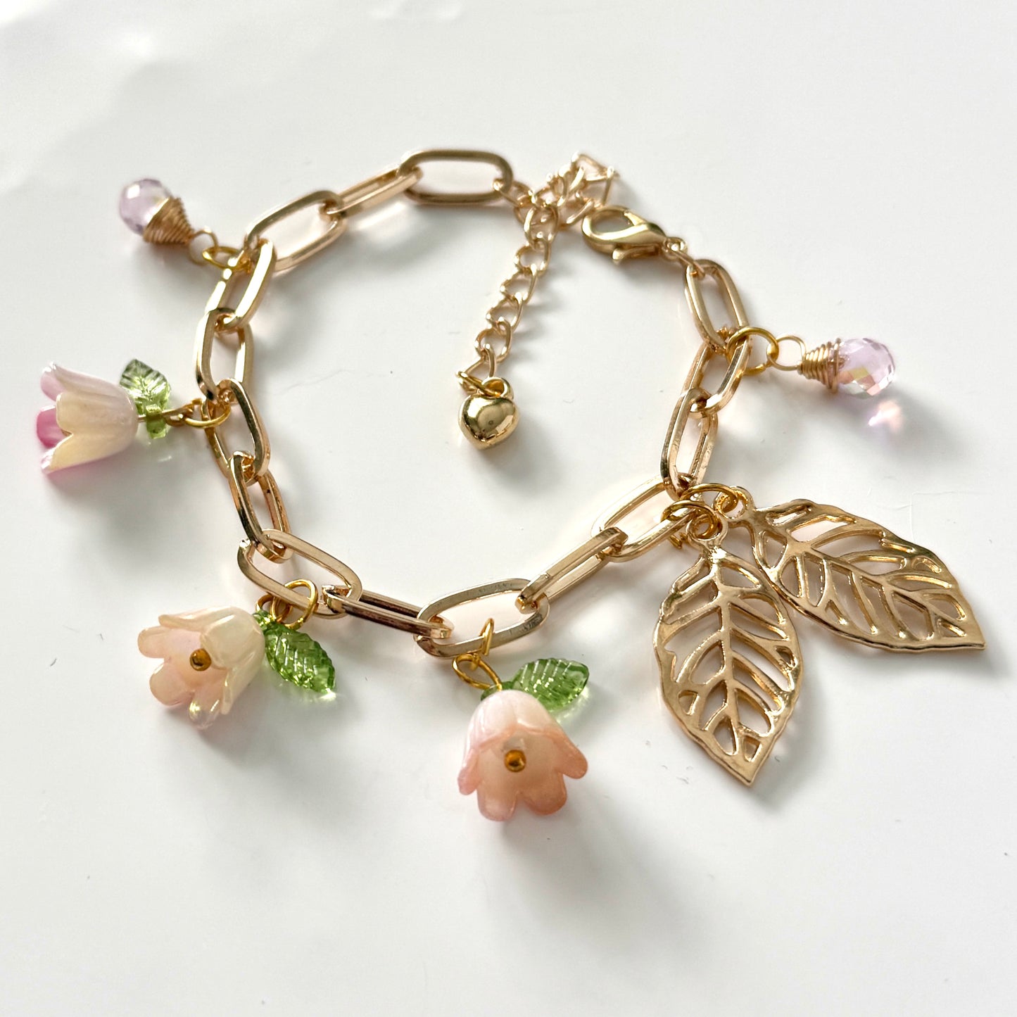 Handmade Floral Y2K Style Charm Bracelet