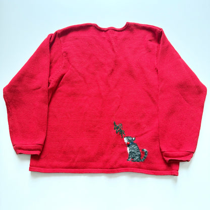 Vintage Rainbow Bridge, Christmas Cat Sweater