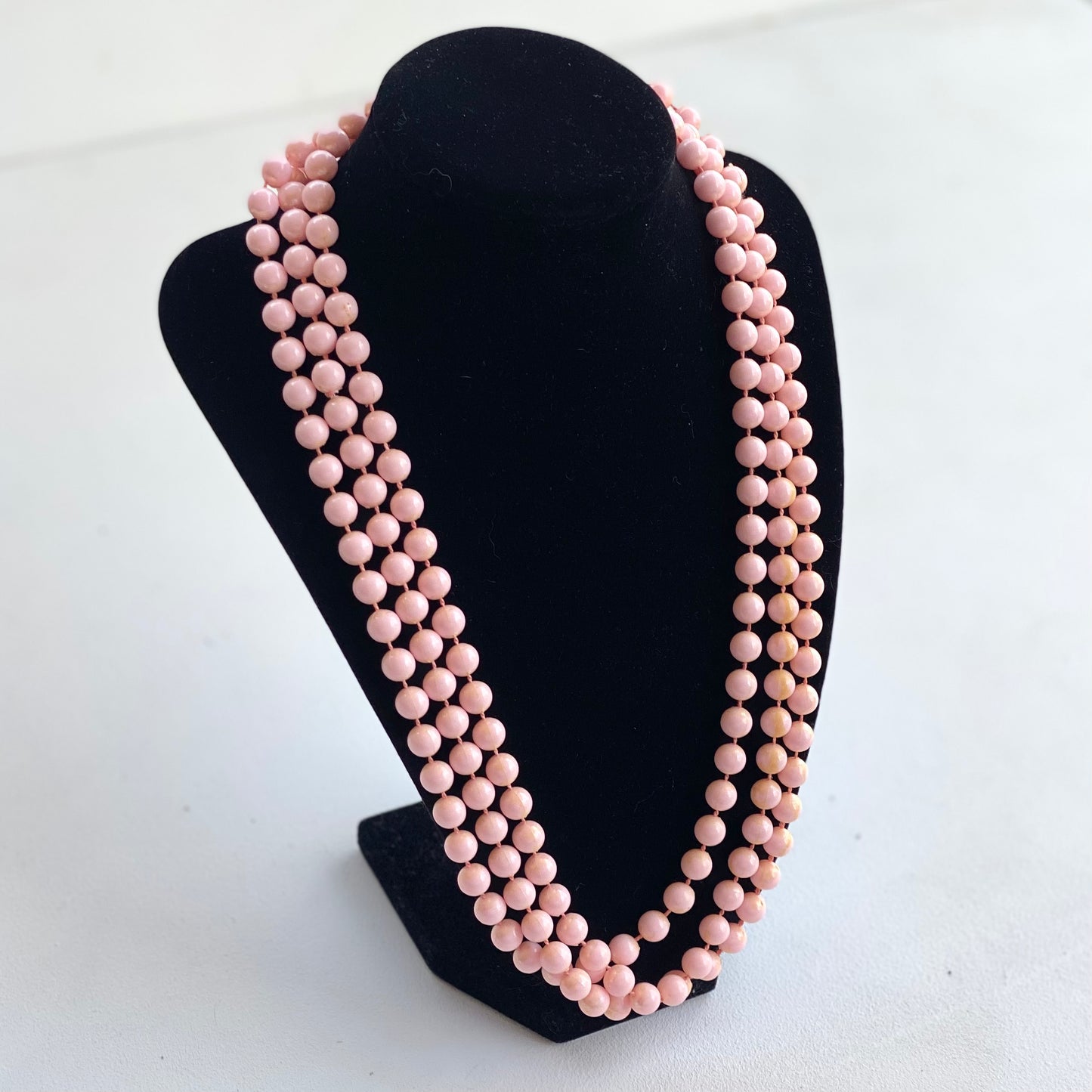 Pink Vintage Beaded Necklace