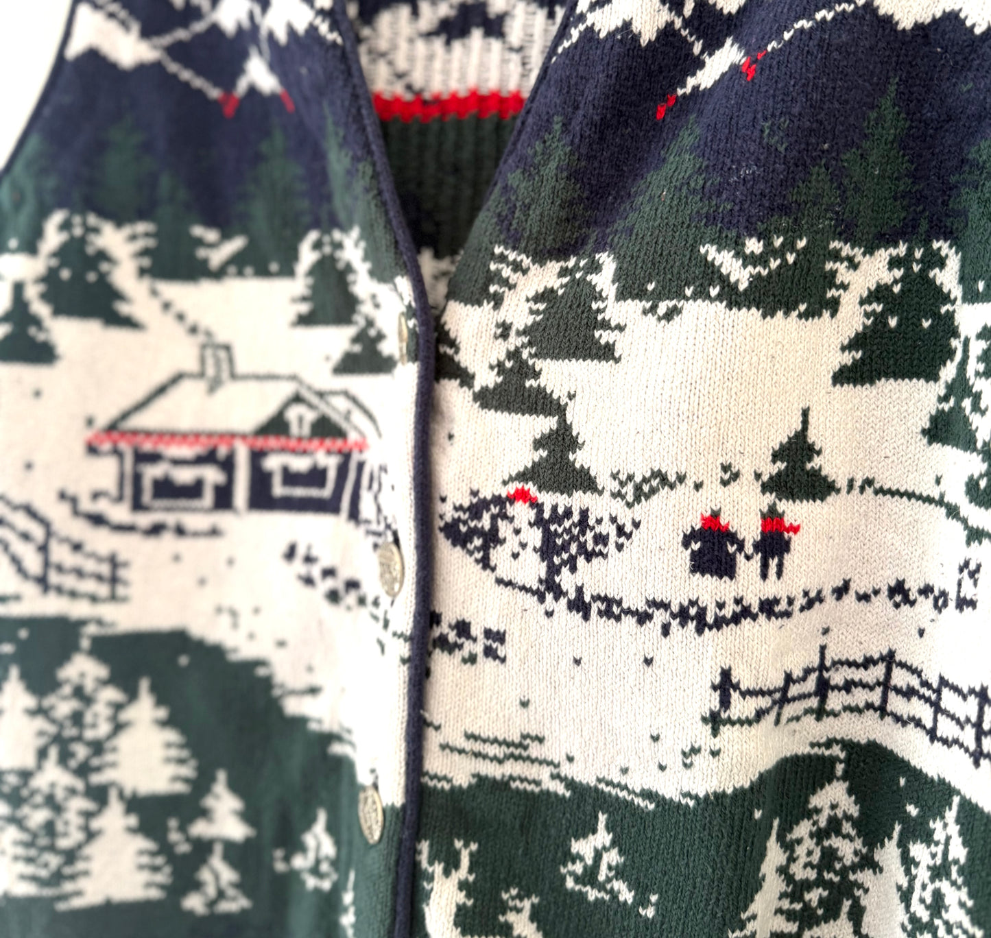 Vintage Northern Reflections, Winter Scene Vest