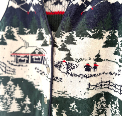 Vintage Northern Reflections, Winter Scene Vest
