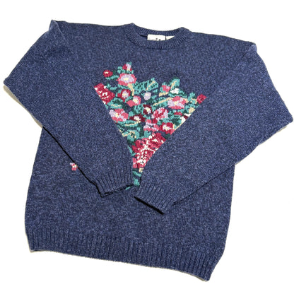 Vintage Northern Reflections, Wool Blend Floral Sweater