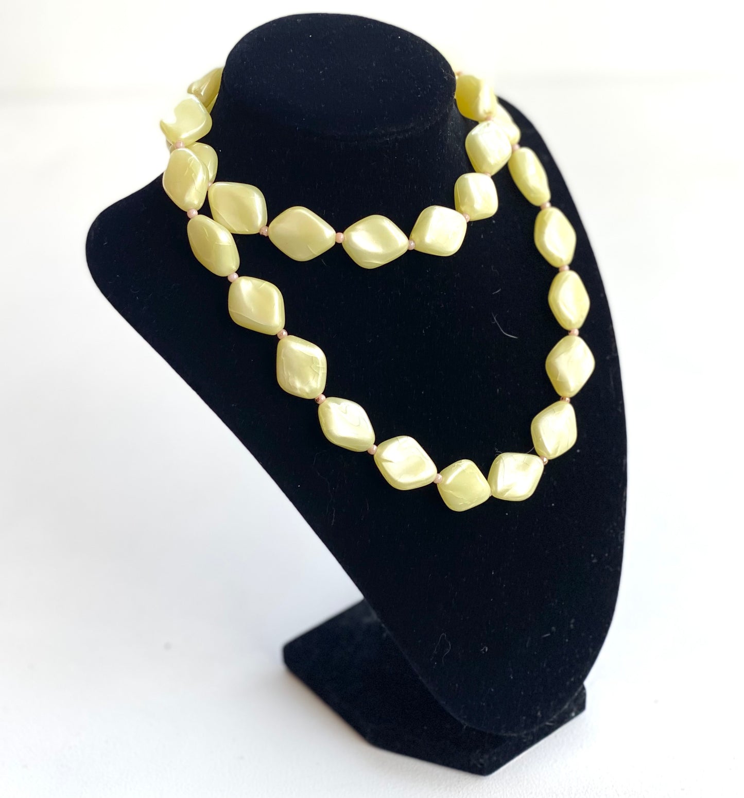 Yellow Beaded Vintage Necklace