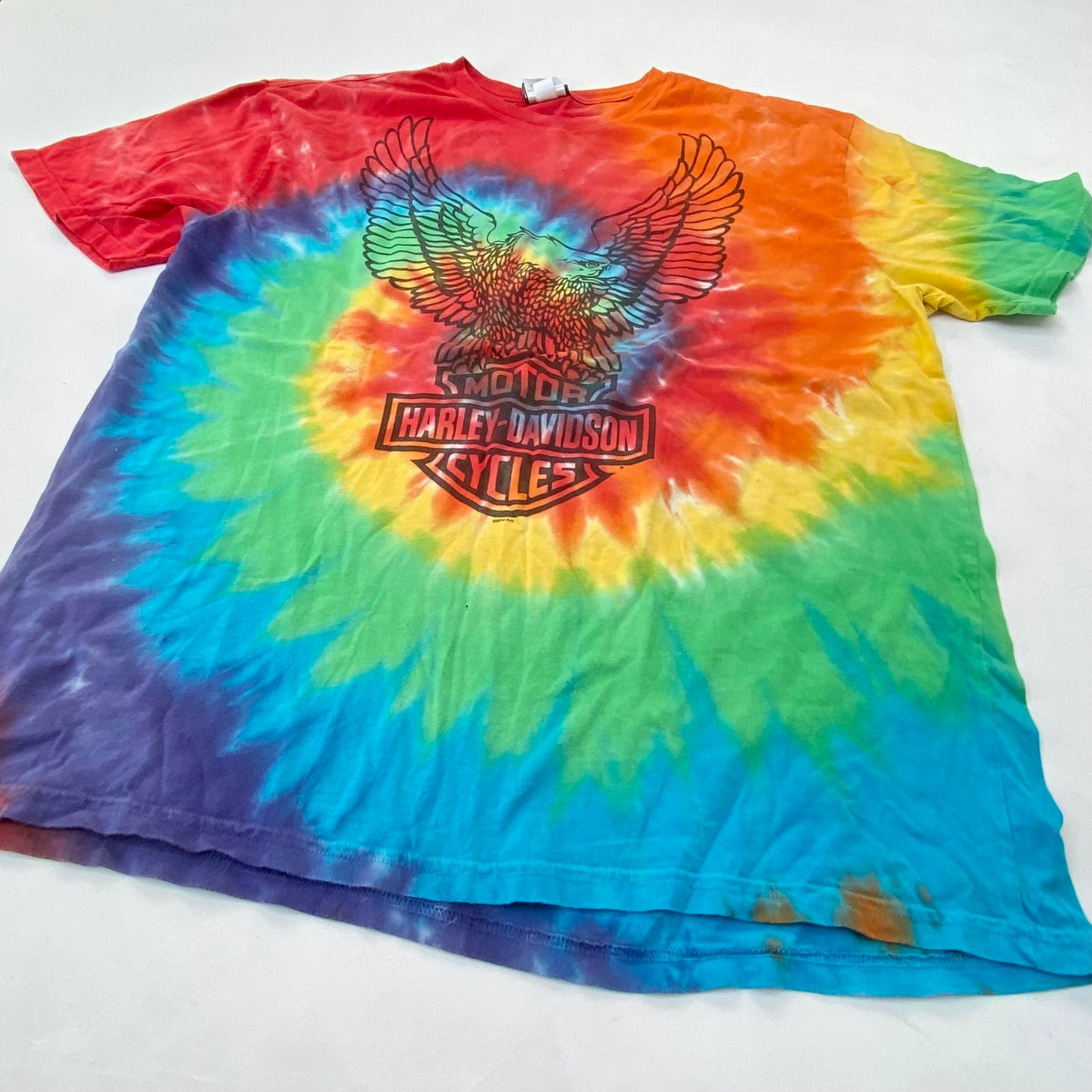 Secondhand Harley-Davidson Tie Dye Rainbow T-Shirt