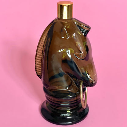 Vintage 1960's Avon Collectors - Green Glass Horse Men's Empty Bottle