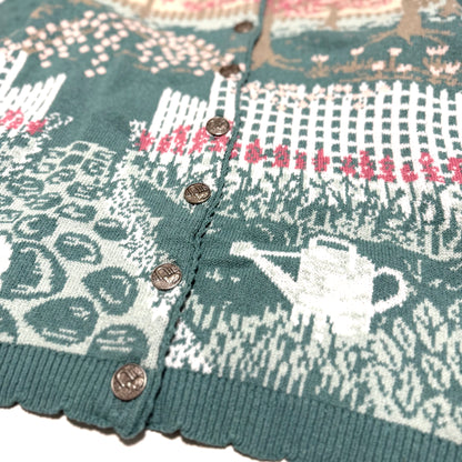 Vintage Northern Reflections, Cat in Garden Cardigan
