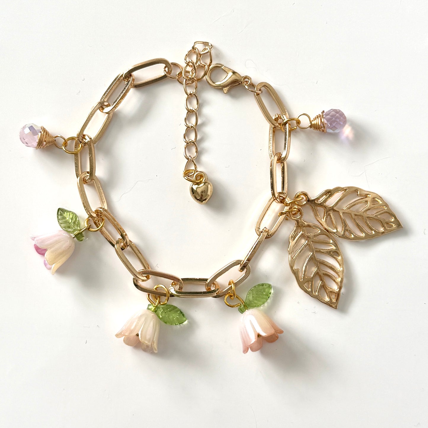 Handmade Floral Y2K Style Charm Bracelet