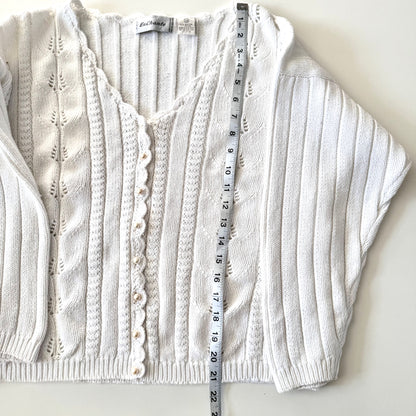 Vintage En Chante, White Cardigan
